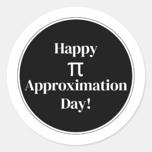Happy Pi Annäherungstag 22. Juli Mathematik Nerd Runder Aufkleber