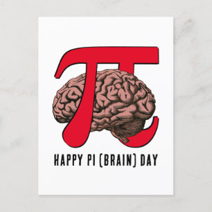 Happy Pi Brain Day Postkarte