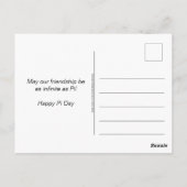 Happy Pi Brain Day Postkarte (Rückseite)