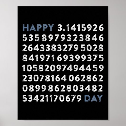 Happy Pi Day 100 Digits Math Geek Funny Pi Day Mem Poster (Vorne)