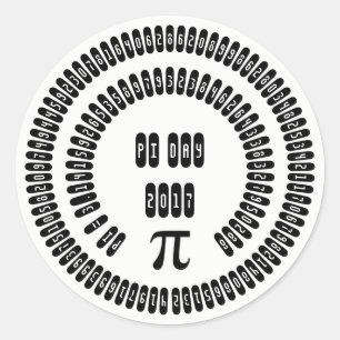 Happy Pi Day 2017 Math Digits 3.14 Mathematics Runder Aufkleber