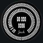 Happy Pi Day 2017 Math Digits 3.14 Mathematik Button<br><div class="desc">Happy Pi Day 2017 Math Digits 3.14 Mathematics Numbers Pi Digits mit individuelle Name Jack,  können Sie den Namen und den Text im Kreis ändern,  Kolossal Button,  Schwarz und Weiß,  können Sie die Farben ändern</div>