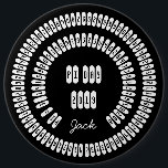 Happy Pi Day 2019 Math Digits 3.14 Mathematics Button<br><div class="desc">Happy Pi Day 2019 Math Digits 3.14 Mathematics Numbers Pi Digits mit individuelle Name Jack,  Sie können den Namen und den Text im Kreis ändern,  Kolossaltasten,  Schwarz und Weiß,  Sie können die Farben ändern</div>