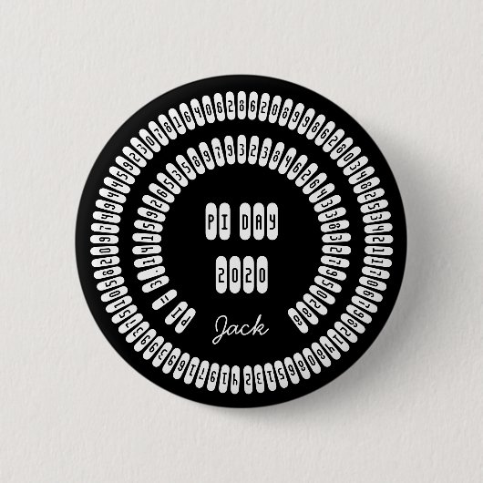 Happy Pi Day 2020 Math Digits 3.14 Mathematik Button (Vorderseite)