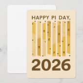 Happy Pi Day 2026 Retro Minimal Math Design Poster Einladung (Vorne/Hinten)