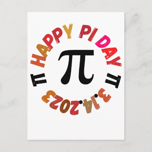 Happy Pi Day 3.14.2023 Postkarte (Vorderseite)