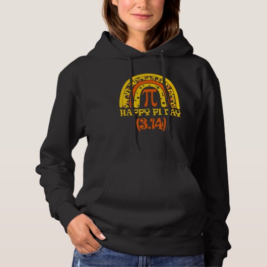 Happy Pi Day 3.14 Boho Rainbow Leopard Trendy Marc Hoodie (Vorderseite)