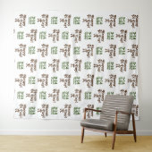 Happy Pi Day 3.14 | Hintergrund für Schritt und Wi Wandteppich (Beispiel (Horizontal))