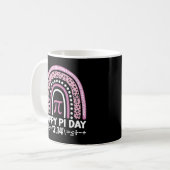 Happy Pi Day 3.14 Leopard Rainbow Math Teacher Kaffeetasse (Vorderseite Links)