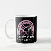 Happy Pi Day 3.14 Leopard Rainbow Math Teacher Kaffeetasse (Links)