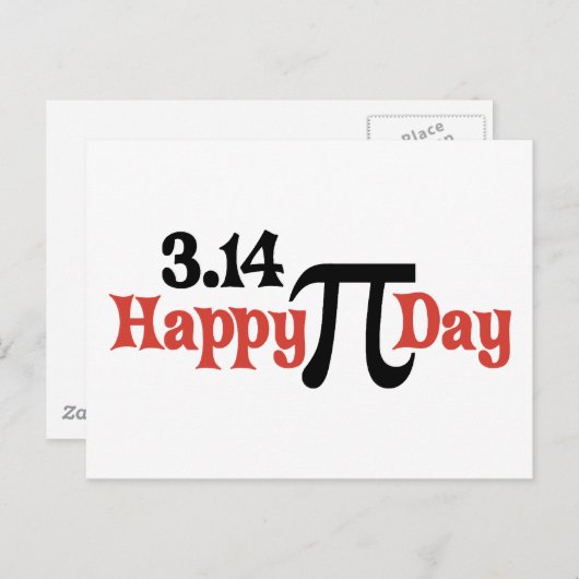 Happy Pi Day 3.14 - März 14. Postkarte (Vorne/Hinten)