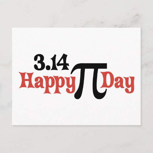 Happy Pi Day 3.14 - März 14. Postkarte (Vorderseite)