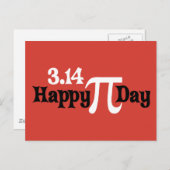 Happy Pi Day 3.14 - März 14. Postkarte (Vorne/Hinten)