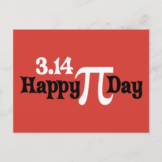 Happy Pi Day 3.14 - März 14. Postkarte (Vorderseite)