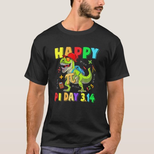 Happy Pi Day 3.14 T Rex Dinosaurier Mathematic Mat T-Shirt (Vorderseite)