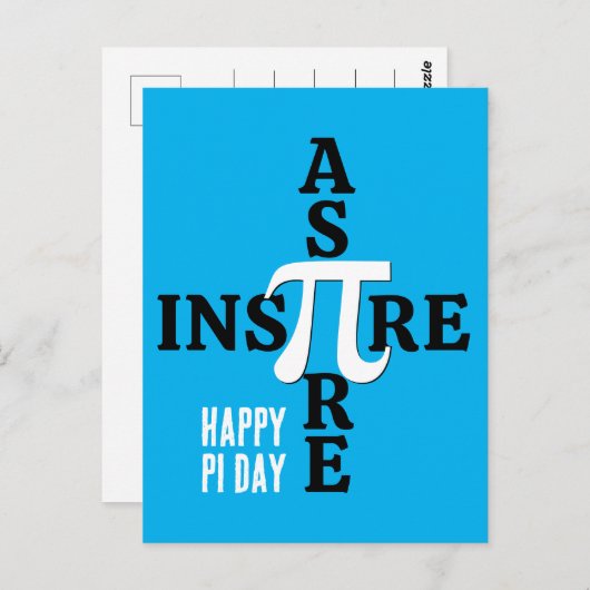 HAPPY PI DAY Aspire Inspirier Postkarte (Vorne/Hinten)