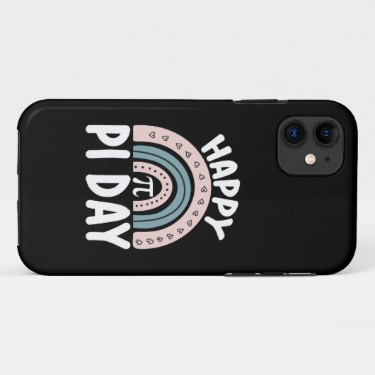 Happy Pi Day Boho Rainbow Mathematic Case-Mate iPhone Hülle (Rückseite (Horizontal))