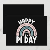 Happy Pi Day Boho Rainbow Mathematic Einladung (Vorne/Hinten)
