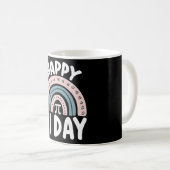 Happy Pi Day Boho Rainbow Mathematic Kaffeetasse (VorderseiteRechts)