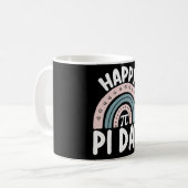 Happy Pi Day Boho Rainbow Mathematic Kaffeetasse (Vorderseite Links)