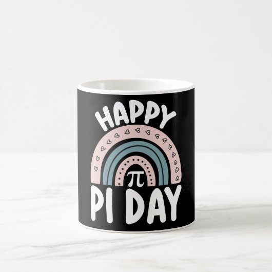 Happy Pi Day Boho Rainbow Mathematic Kaffeetasse (Mittel)
