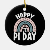 Happy Pi Day Boho Rainbow Mathematic Keramik Ornament (Vorne)