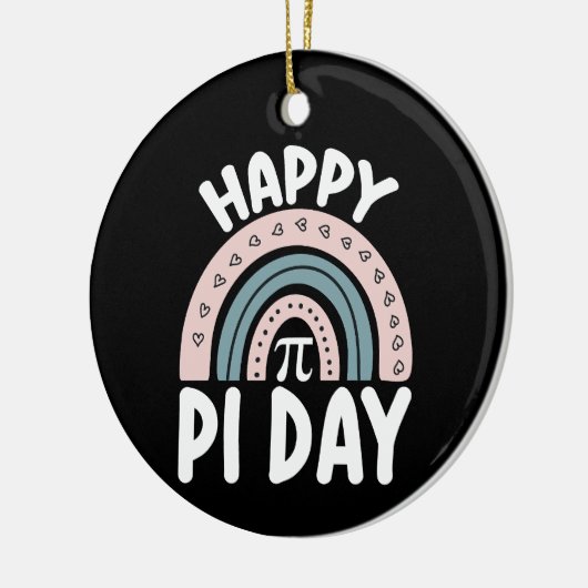 Happy Pi Day Boho Rainbow Mathematic Keramik Ornament (Links)