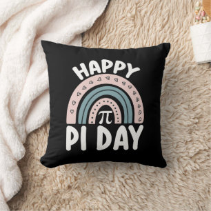 Happy Pi Day Boho Rainbow Mathematic Kissen