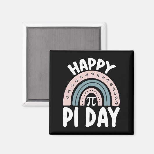 Happy Pi Day Boho Rainbow Mathematic Magnet (Vorderseite/Rückseite)