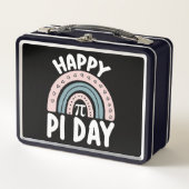 Happy Pi Day Boho Rainbow Mathematic Metall Brotdose (Vorderseite)