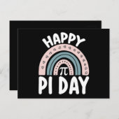 Happy Pi Day Boho Rainbow Mathematic Postkarte (Vorne/Hinten)