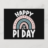 Happy Pi Day Boho Rainbow Mathematic Postkarte (Vorderseite)
