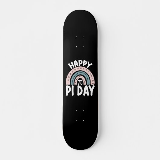 Happy Pi Day Boho Rainbow Mathematic Skateboard (Vorne)