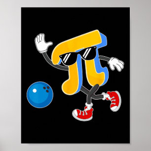 Happy Pi Day Bowling Lovers Pi Symbol Mathematiker Poster