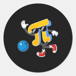 Happy Pi Day Bowling Lovers Pi Symbol Mathematiker Runder Aufkleber
