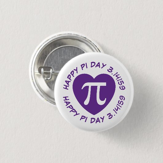 Happy Pi Day Button (Vorne & Hinten)