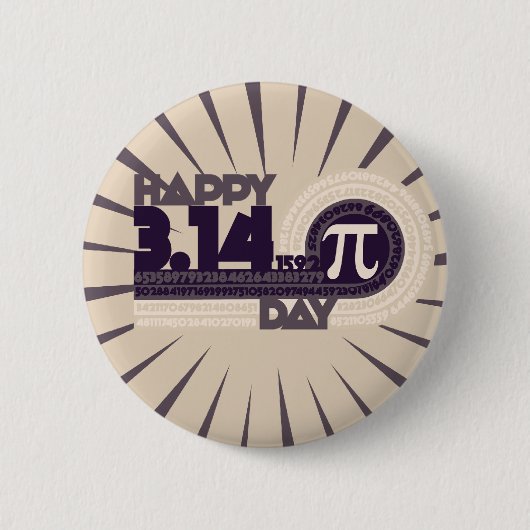 Happy Pi Day Button (Vorderseite)