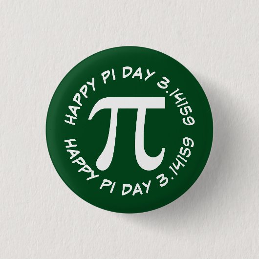 Happy Pi Day Button (Vorderseite)