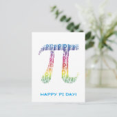 Happy Pi Day | Celebrate Postkarte (Stehend Vorderseite)