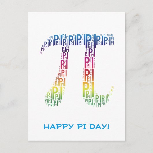 Happy Pi Day | Celebrate Postkarte (Vorderseite)