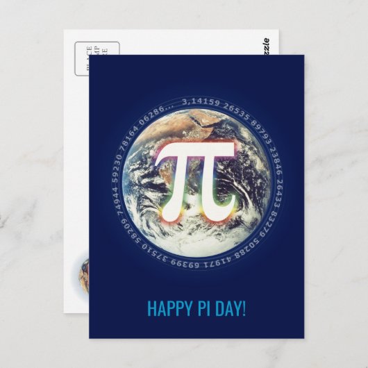 Happy Pi Day | Celebrate Postkarte (Vorne/Hinten)