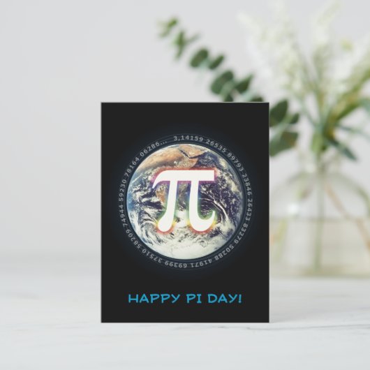 Happy Pi Day | Celebrate Postkarte (Stehend Vorderseite)