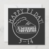 Happy Pi Day Chalkboard Karte (Vorderseite)