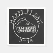Happy Pi Day Chalkboard Pie Papierservietten (Vorderseite)