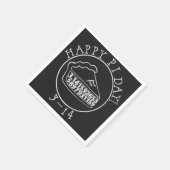 Happy Pi Day Chalkboard Pie Papierservietten (Ecke)