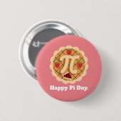 Happy Pi Day Cherry Pie Niedlich 3,14 Button (Vorne & Hinten)
