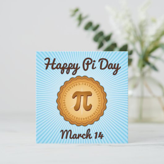 Happy Pi Day Einladung (Stehend Vorderseite)