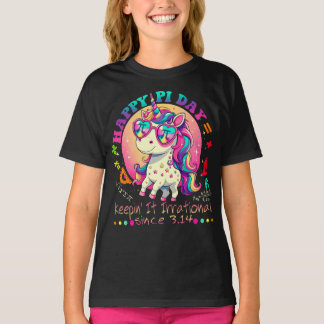 Happy Pi Day for Teacher Kids Girls Vintag 3.14 T-Shirt