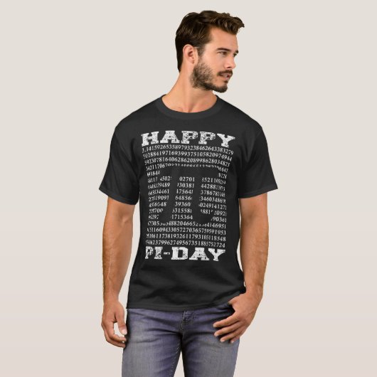 Happy Pi Day Funny Math T-Shirt (Vorne ganz)
