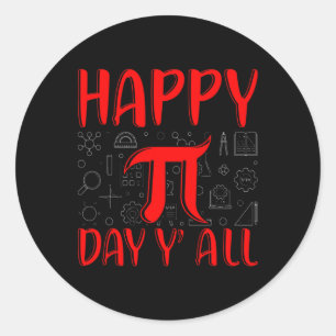Happy Pi Day Funny Pi Symbol Männer Frauen Pie Runder Aufkleber